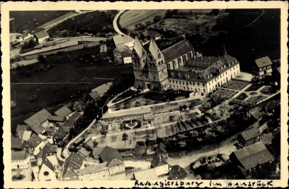 Photo Postcard Ravengiersburg in the Hunsrück, aerial view of the town, St. Christophorus parish church