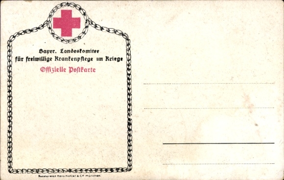 Artist Postcard Hoffmann, Anton, soldier on the battlefield, voluntary nursing in the war