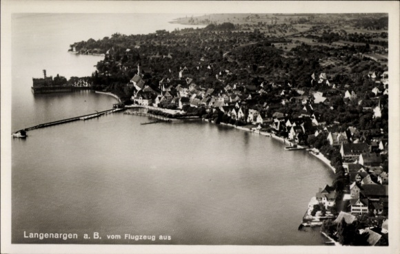 Ak Langenargen am Bodensee, Fliegeraufnahme