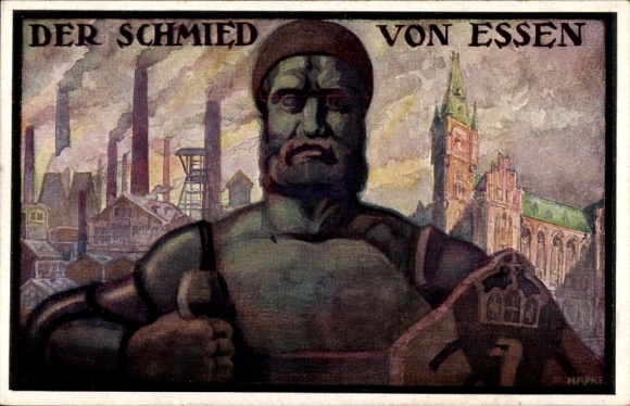 Künstler Ak Hapke, Essen im Ruhrgebiet, Der Schmied