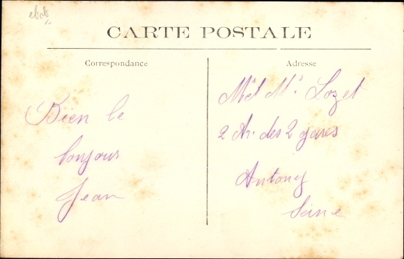 Postcard Garches Hauts de Seine, The Train Station