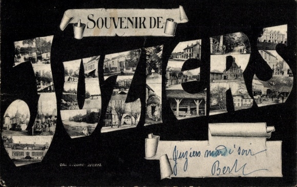 Letters Postcard Juziers-Yvelines, detailed views