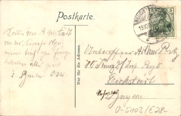 Postcard Neudietendorf in Thuringia, inn of the Moravian Church, architecture, people in front of the building