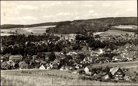 Postcard Bad Berleburg in Westphalia, view of the town from Höllscheidt