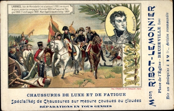Postcard Beuzeville Eure, Ribot Lemonnier Shoes, Nassena, General Lannes