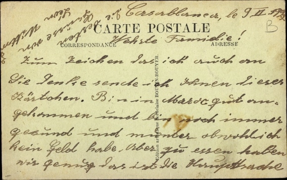 Postcard Casablanca Marokko, Le Phare d&#39;El Hank