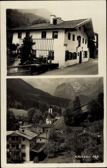 Photo Postcard Ramsau in Berchtesgadener Land Upper Bavaria, partial view, residential building