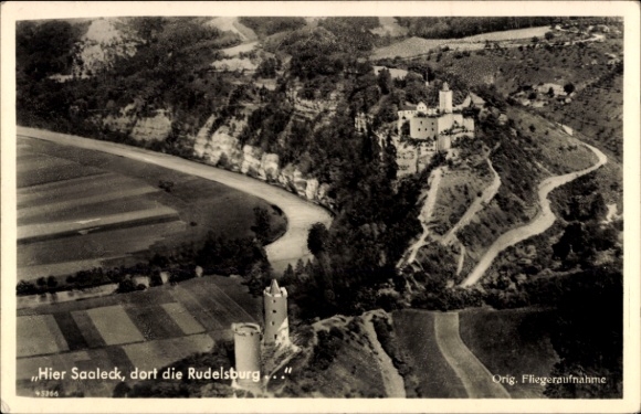 Ak Saalfeld an der Saale Thüringen, Kulm, Luftaufnahme
