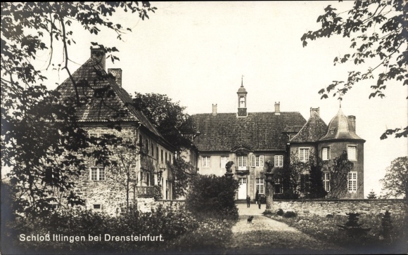Postcard Herbern Ascheberg in Münsterland Westphalia, Itlingen Castle, total view, front