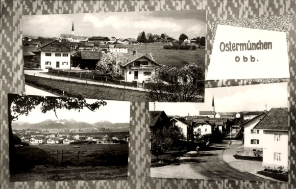 Postcard Ostermünchen Tuntenhausen in Upper Bavaria, partial views