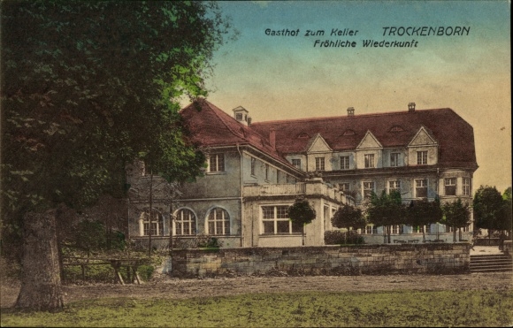Ak Trockenborn Wolfersdorf in Thüringen, jachthuis Happy Return, Gasthof zum Keller