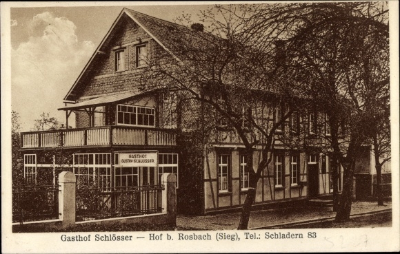 Postcard Hof Rosbach Windeck an der Sieg, inn castles