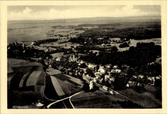 Ak Wildenroth Grafrath Opper-Beieren, luchtfoto