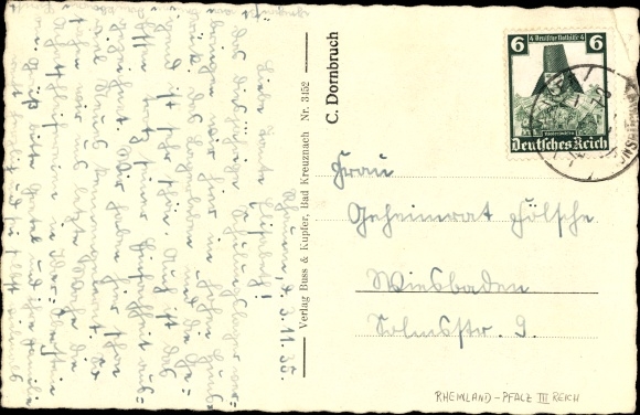 Postcard Rhaunen in Rhineland-Palatinate, panorama from the place