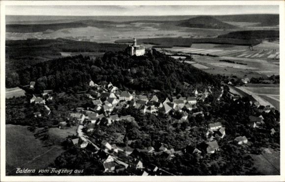 Postcard Baldern Bopfingen in Ostalbkreis, aerial photograph
