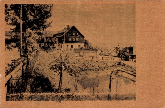 Ak Sachsenberg Georgenthal Klingenthal in het Vogtland, Sporthotel Waldgut