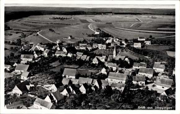 Ak Döggingen Bräunlingen in Baden Württemberg, luchtfoto van de stad