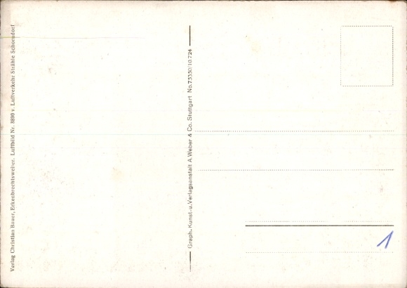 Postcard Erkenbrechtsweiler Swabian Alb, aerial photograph
