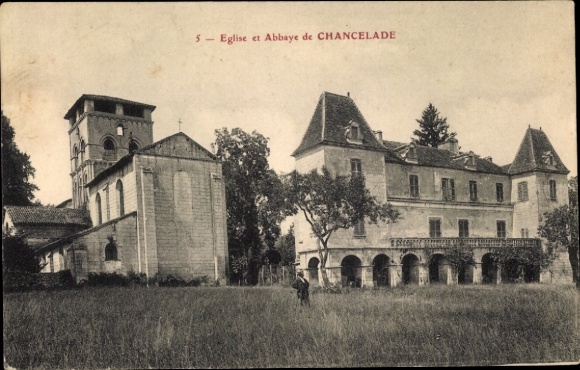 Postcard Chancelade Dordogne, Church and Abbey