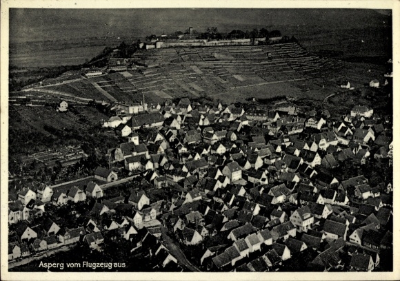 Ak Asperg in Württemberg, luchtfoto