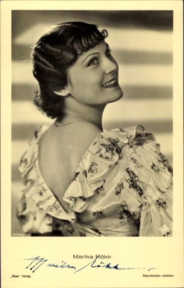 Ak Schauspielerin Marika Rökk, Ross 9148 1, UFA, Portrait, Autogramm