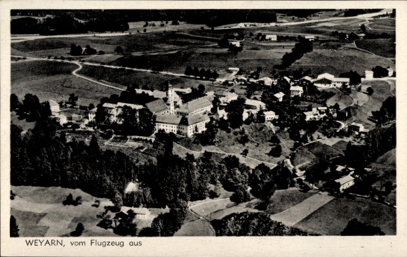 Ak Weyarn Oberbayern, Fliegeraufnahme
