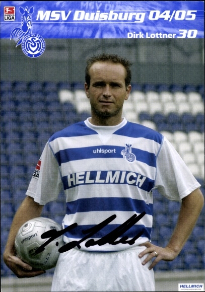 Autogrammkarte Fußballer Dirk Lottner, MSV Duisburg, Autogramm