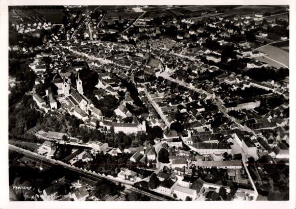 Ak Freising in Oberbayern, Fliegeraufnahme