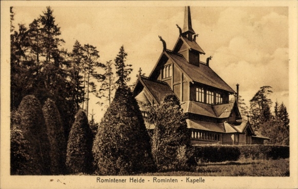 Postcard Krasnolessje Rominten East Prussia, Chapel, Rominten Heath