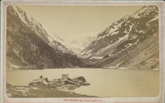 Kabinettfoto Cauterets surroundings Hautes Pyrénées, Landschaft, Gebirge, See
