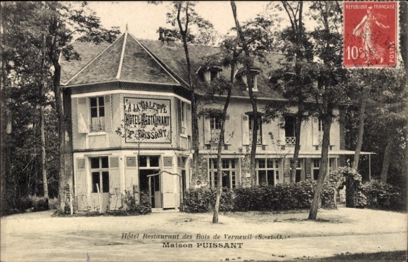 CPA Verneuil-sur-Seine, Hotel-Restaurant des Bois de Verneuil, Maison Puissant