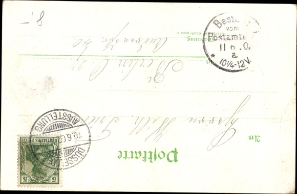 Artist PC Düsseldorf am Rhein, exhibition 1902, Royal State Railways