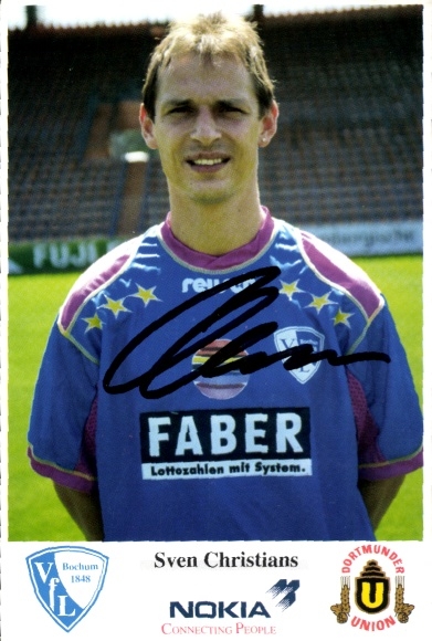 Autogrammkarte Fußballer Sven Christians, VfL Bochum, Autogramm