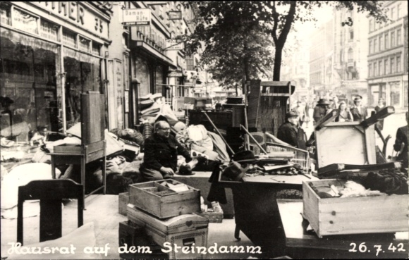 Postcard Hamburg Mitte Sankt Georg, shop, furniture, Alfons Günther, Steindamm 35