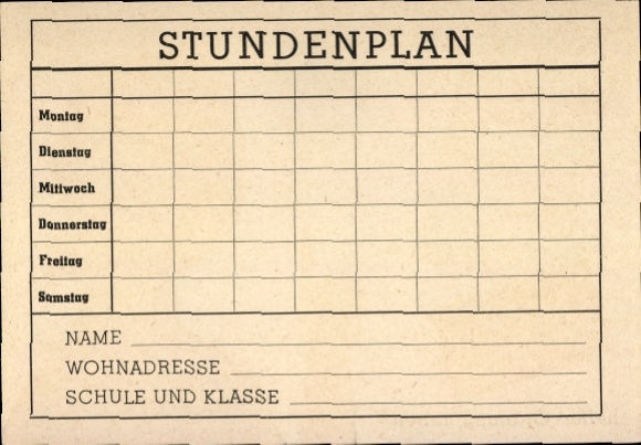 Timetable School items Office supplies Bartak Bregenz - Hole punch stapler around 1960