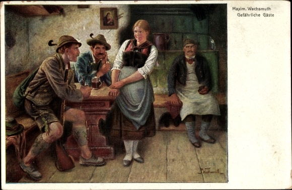 Artist Postcard Wachsmuth, Maxim, Dangerous Guests