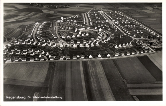 Postcard Regensburg on the Danube Upper Palatinate, aerial photograph