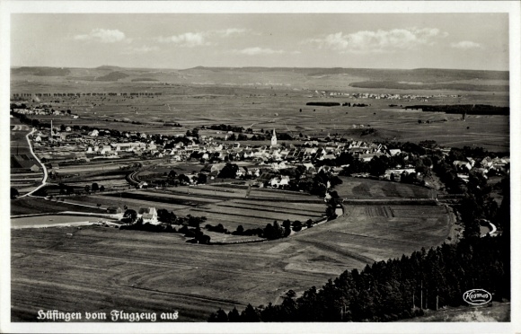 Postcard Bilfingen Kämpfelbach in Baden, aerial photograph