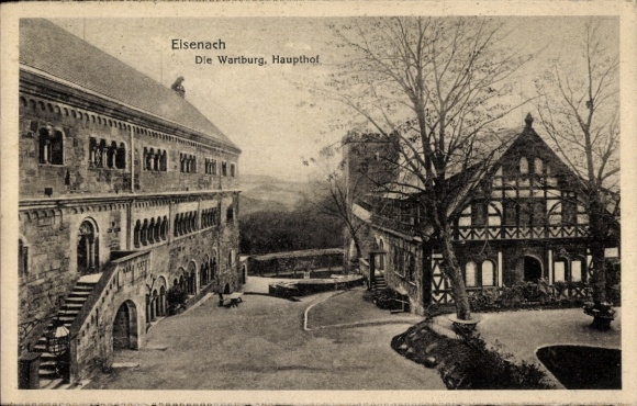 Ak Lutherstadt Eisenach Thüringen, Wartburg, Haupthof