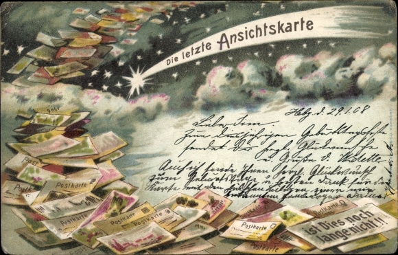 litho Dit is zeker niet de laatste ansichtkaart, komeet