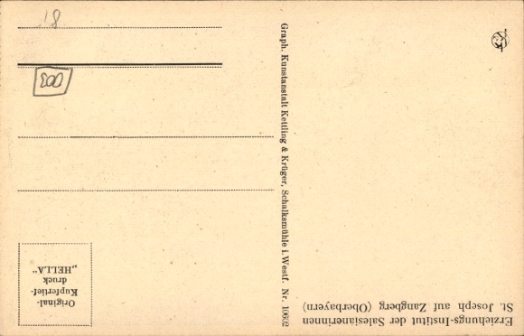 Postcard Zangberg in Upper Bavaria, Educational Institute of the Salesian Sisters of St. Joseph, Kirchenplatz