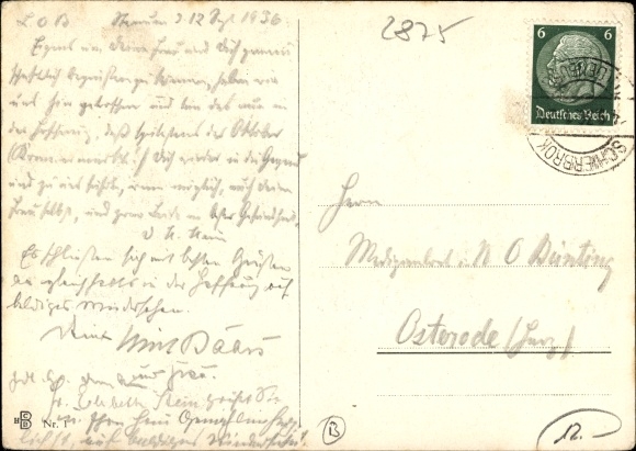 Postcard Stenum Ganderkesee in Lower Saxony, inn F. Backenkoehler