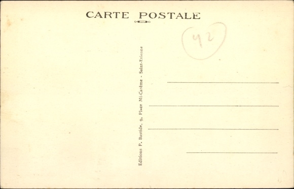 Postcard Saint Etienne Loire, Bellevue station