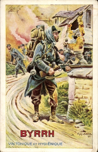 Artists Postcard Lalauze, Alph., Advertising, Byrrh, Vin Tonique et Hygenique, Soldiers