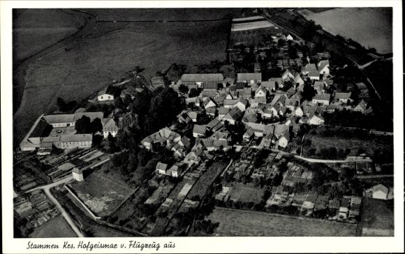 Postcard Stammen Trendelburg in Hesse, aerial photograph