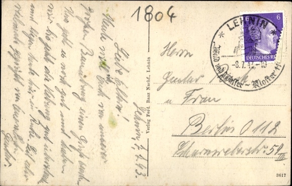 Postcard Kloster Lehnin in der Mark, main street