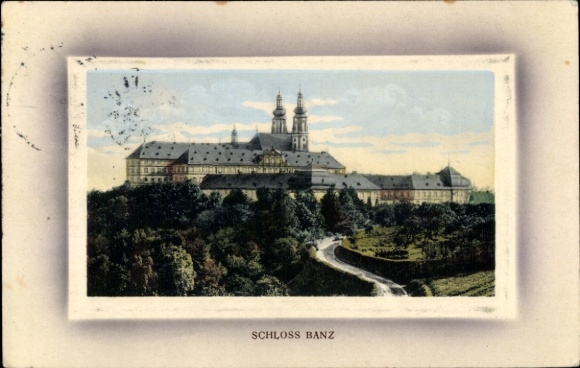 Embossed passepartout PC Bad Staffelstein am Main Upper Franconia, Banz Castle
