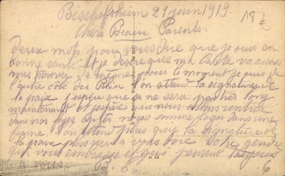 Postcard Bischofsheim Mainspitze Hesse, Protestant Church, Catholic Church