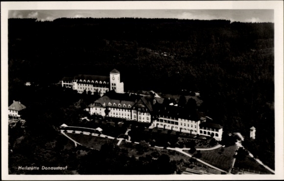 Postcard Donaustauf in the Upper Palatinate, aerial photograph