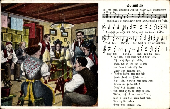 Song Ak Mückenberger, Hilmar, draaiend lied, draaiende wielen, laat geluk